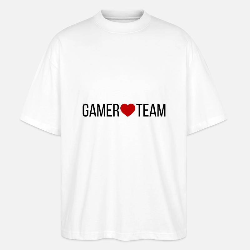 Cœur de l’équipe de joueurs - T-shirt bio Blaster 2.0 coupe oversize Stanley/Stella Unisexe - blanc