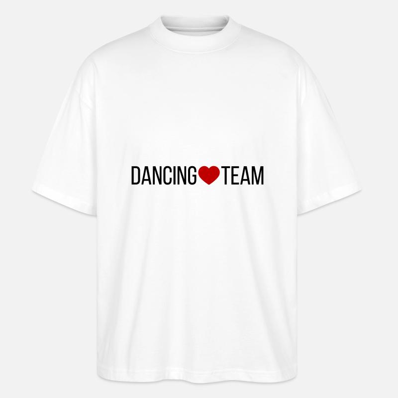 Dancing Team Herz - Stanley/Stella Oversized Unisex Bio T-Shirt Blaster 2.0 - Weiß
