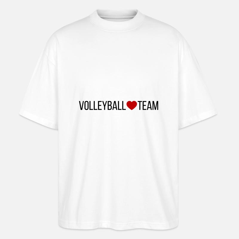 Volleyball Team Herz - Stanley/Stella Oversized Unisex Bio T-Shirt Blaster 2.0 - Weiß