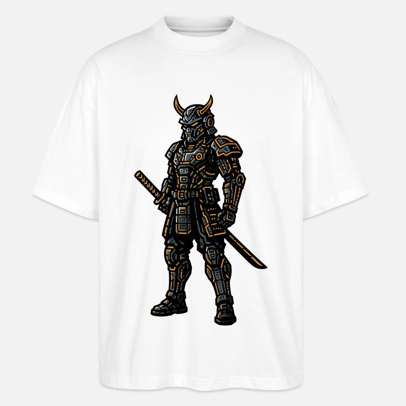 Cyberpunk Samurai - Stanley/Stella Oversized Unisex Bio T-Shirt Blaster 2.0 - Weiß