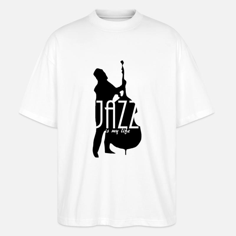jazz is my life - Stanley/Stella Oversized Unisex Bio T-Shirt Blaster 2.0 - Weiß