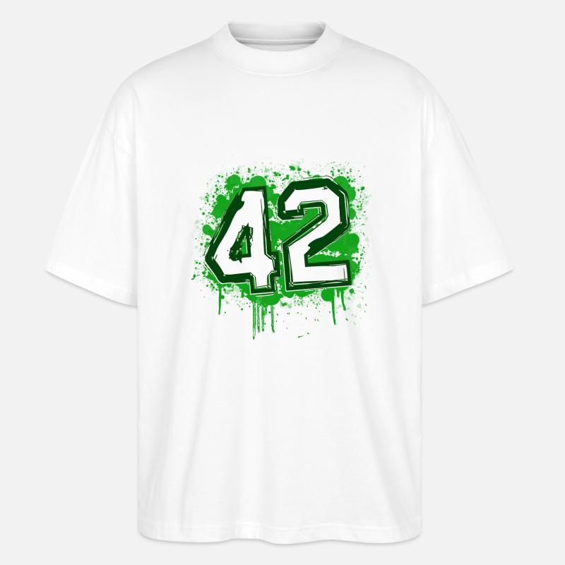 Saint-Étienne 42 bigdirt - Stanley/Stella Oversized Unisex Bio T-Shirt Blaster 2.0 - Weiß