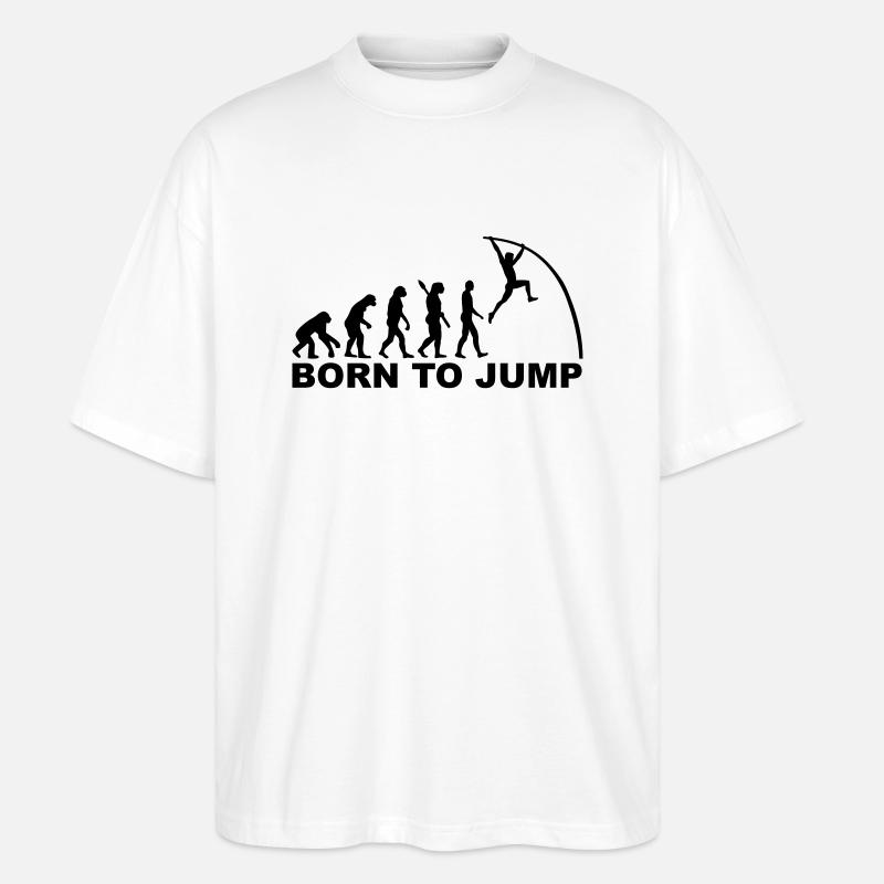 Stabhochsprung - Stanley/Stella Oversized Unisex Bio T-Shirt Blaster 2.0 - Weiß