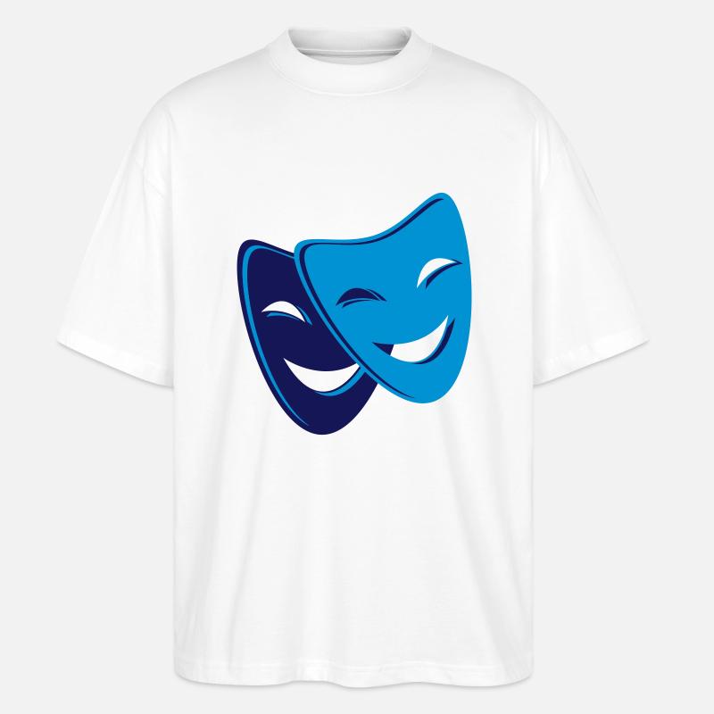 165_masken_2 - Stanley/Stella Oversized Unisex Bio T-Shirt Blaster 2.0 - Weiß