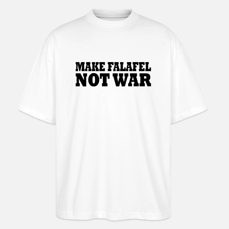 Make falafel not war - T-shirt bio Blaster 2.0 coupe oversize Stanley/Stella Unisexe - blanc