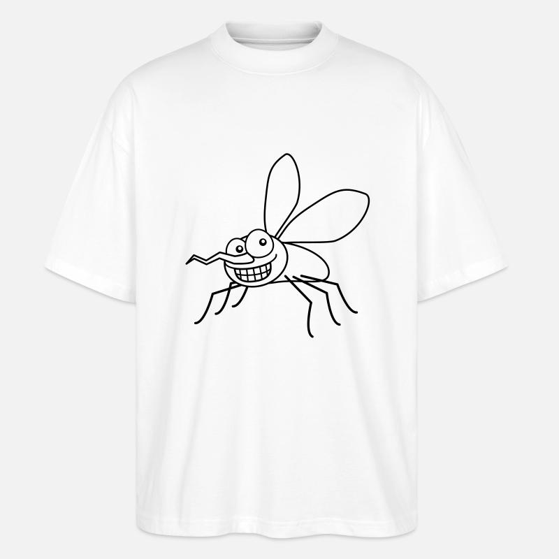 grin_mosquito_1c - Stanley/Stella Oversized Unisex Bio T-Shirt Blaster 2.0 - Weiß