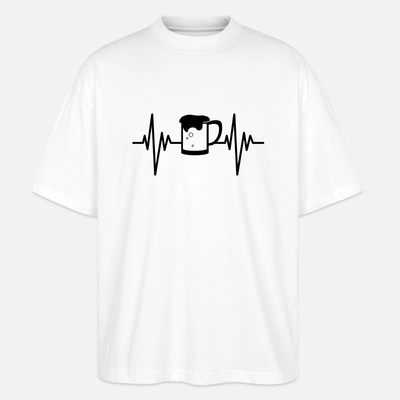 Pouls à la Bière - T-shirt bio Blaster 2.0 coupe oversize Stanley/Stella Unisexe - blanc