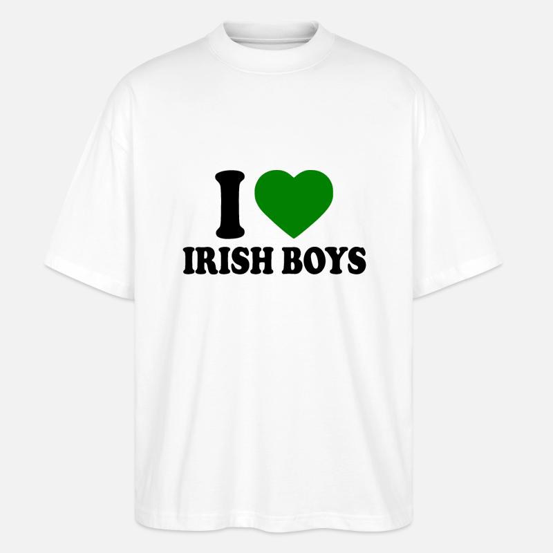 I love irish boys - T-shirt bio Blaster 2.0 coupe oversize Stanley/Stella Unisexe - blanc