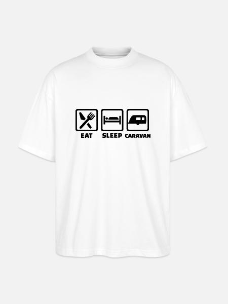 Eat Sleep Caravan - T-shirt bio Blaster 2.0 coupe oversize Stanley/Stella Unisexe - blanc