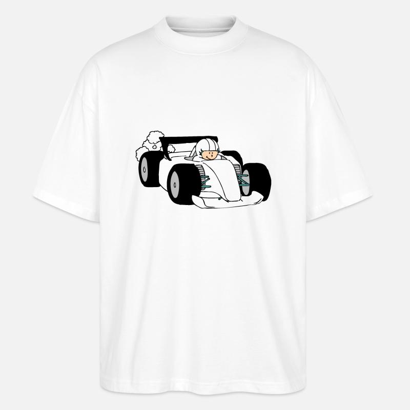 Formula Race car - Stanley/Stella Oversized Unisex Bio T-Shirt Blaster 2.0 - Weiß