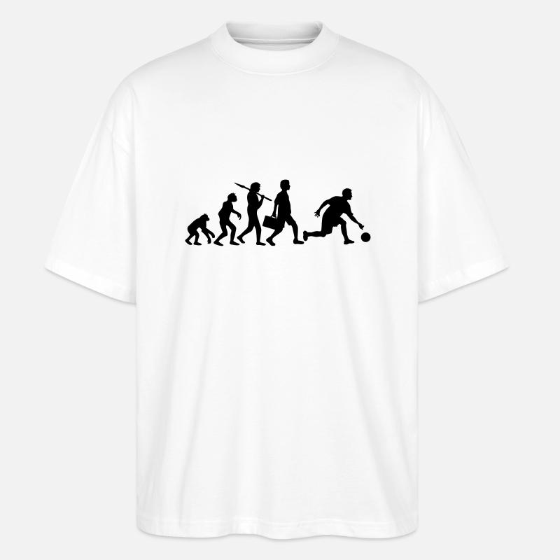 Evolution Of Bowling - Stanley/Stella Oversized Unisex Bio T-Shirt Blaster 2.0 - Weiß
