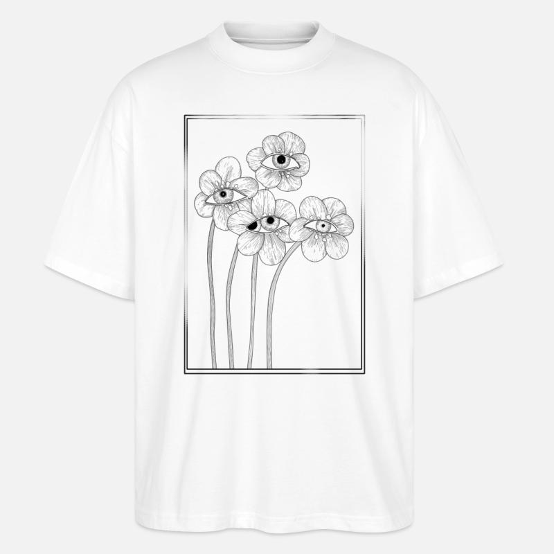 Eyeflowers - Stanley/Stella Oversized Unisex Bio T-Shirt Blaster 2.0 - Weiß