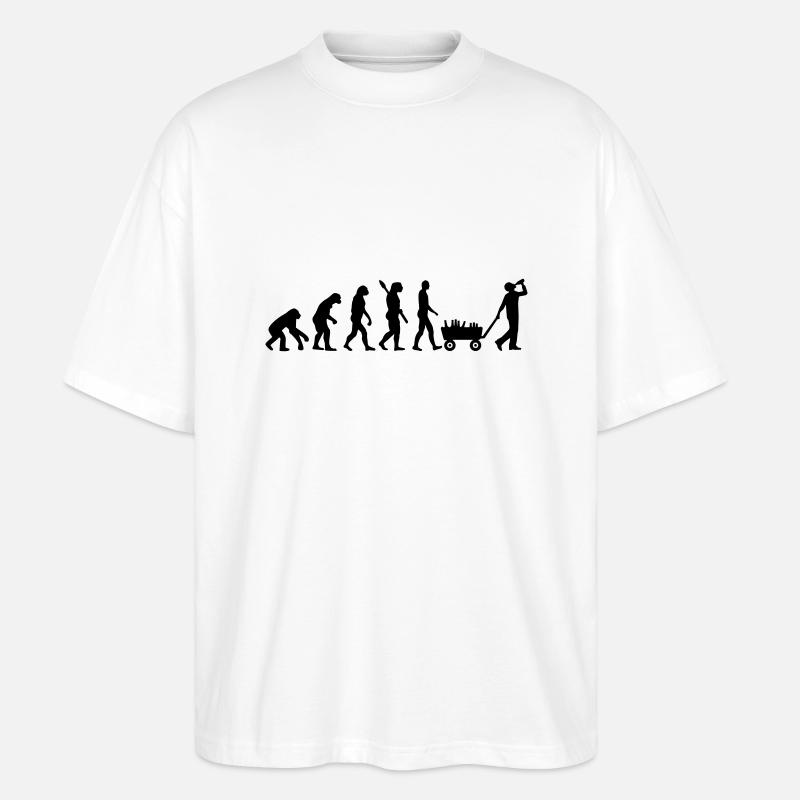 Évolution Alcool - T-shirt bio Blaster 2.0 coupe oversize Stanley/Stella Unisexe - blanc