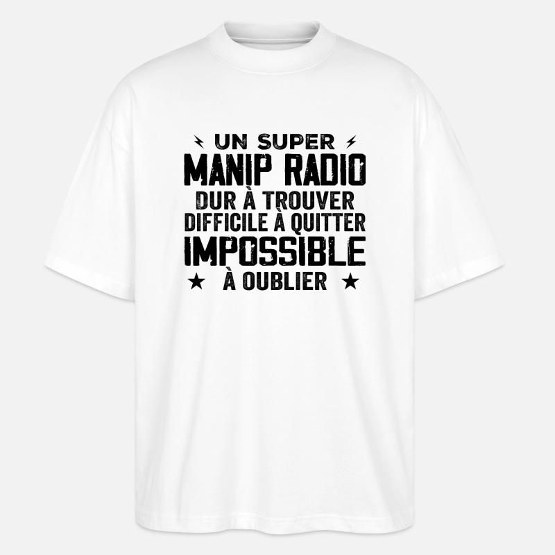 Ein Hilfsfunker - Stanley/Stella Oversized Unisex Bio T-Shirt Blaster 2.0 - Weiß