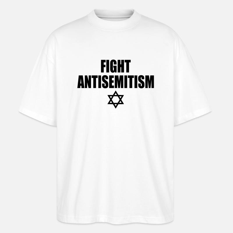 fight antisemitism - Stanley/Stella Oversized Unisex Bio T-Shirt Blaster 2.0 - Weiß