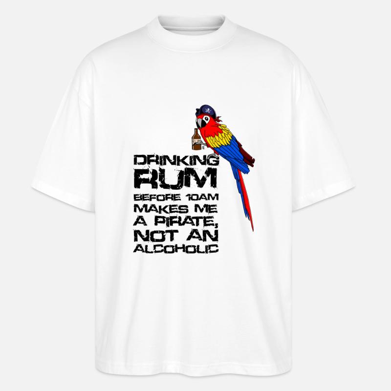 Drinking Rum - Stanley/Stella Oversized Unisex Bio T-Shirt Blaster 2.0 - Weiß