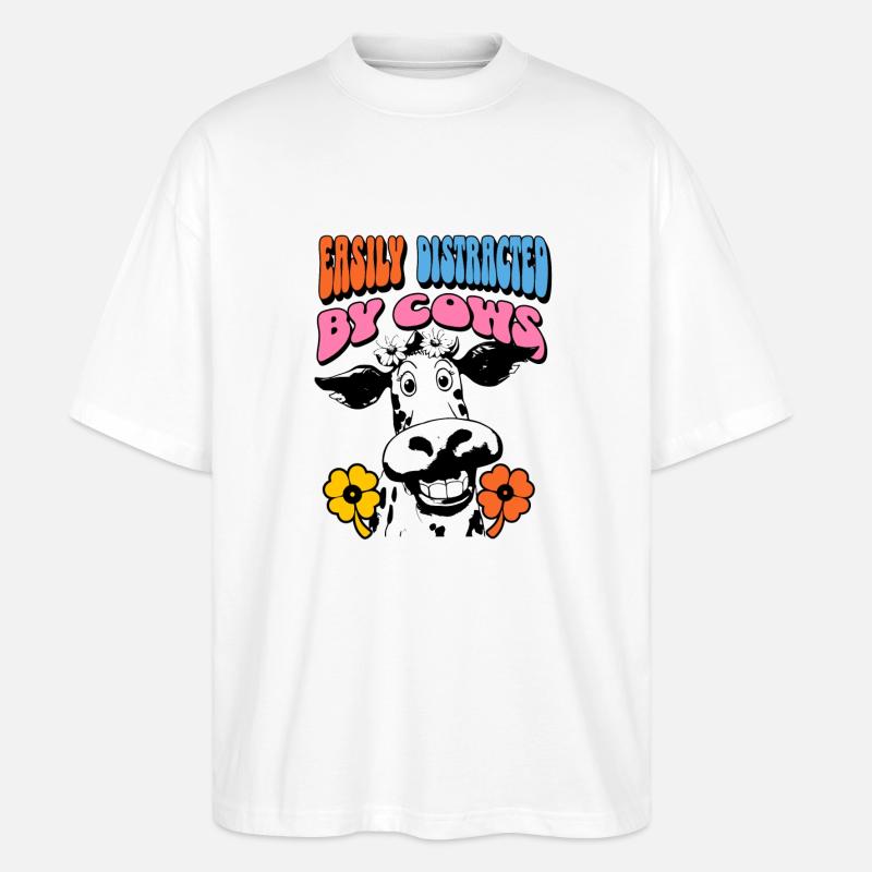 Vache Vaches - T-shirt bio Blaster 2.0 coupe oversize Stanley/Stella Unisexe - blanc