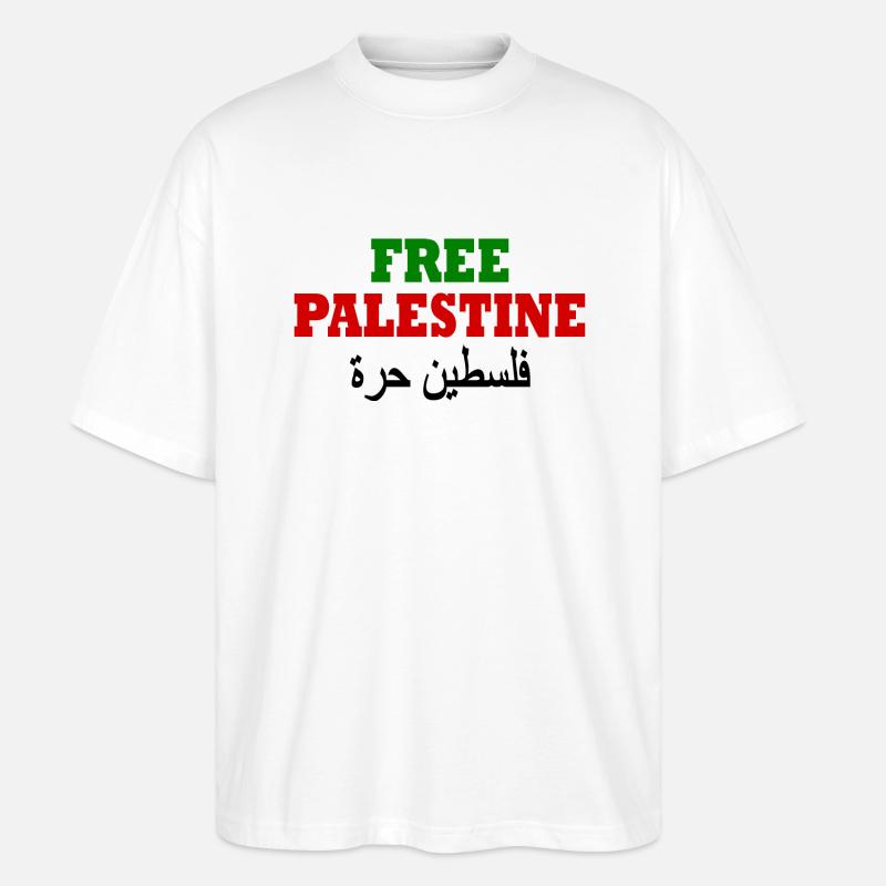 Free palestine - Stanley/Stella Oversized Unisex Bio T-Shirt Blaster 2.0 - Weiß