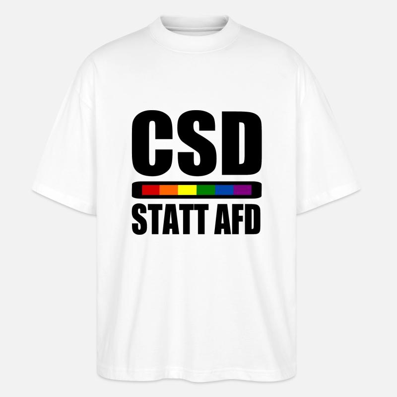 Csd statt afd - Stanley/Stella Oversized Unisex Bio T-Shirt Blaster 2.0 - Weiß