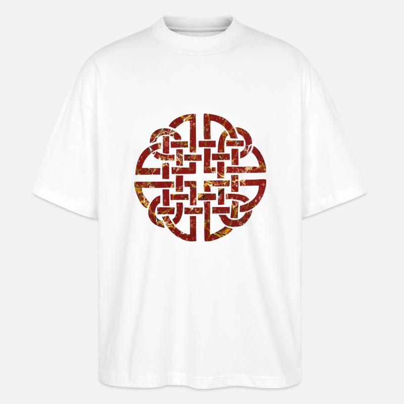 Celtic knot 8 e 232 - Stanley/Stella Oversized Unisex Organic T-shirt Blaster 2.0 - white
