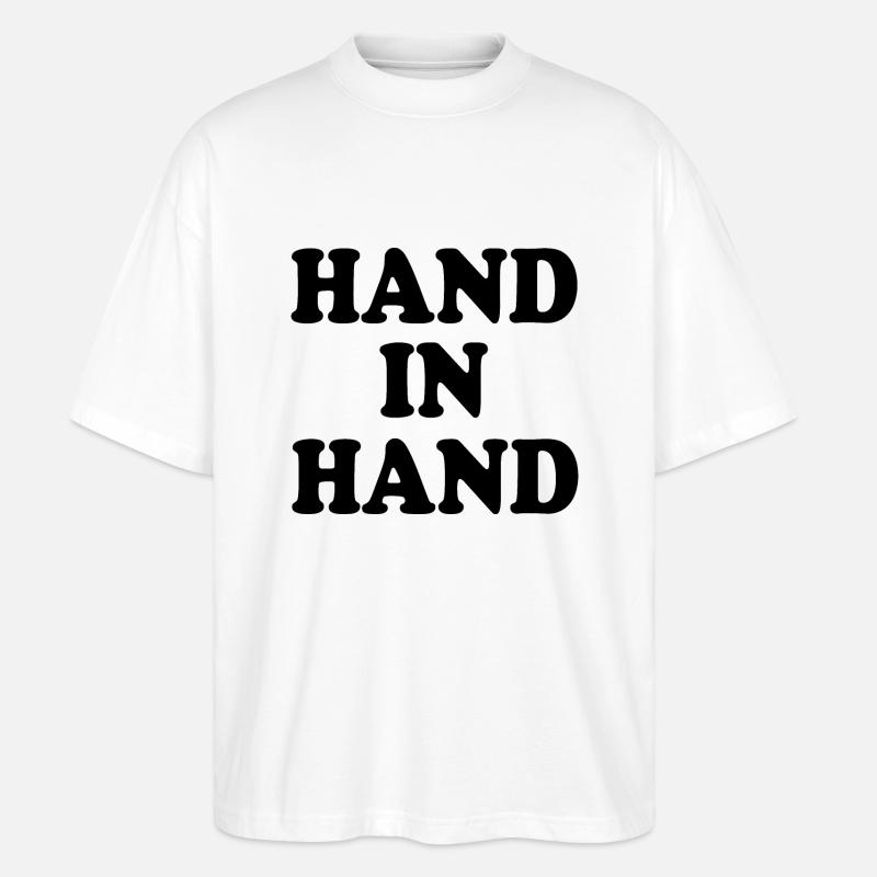 Hand in hand - Stanley/Stella Oversized Unisex Bio T-Shirt Blaster 2.0 - Weiß