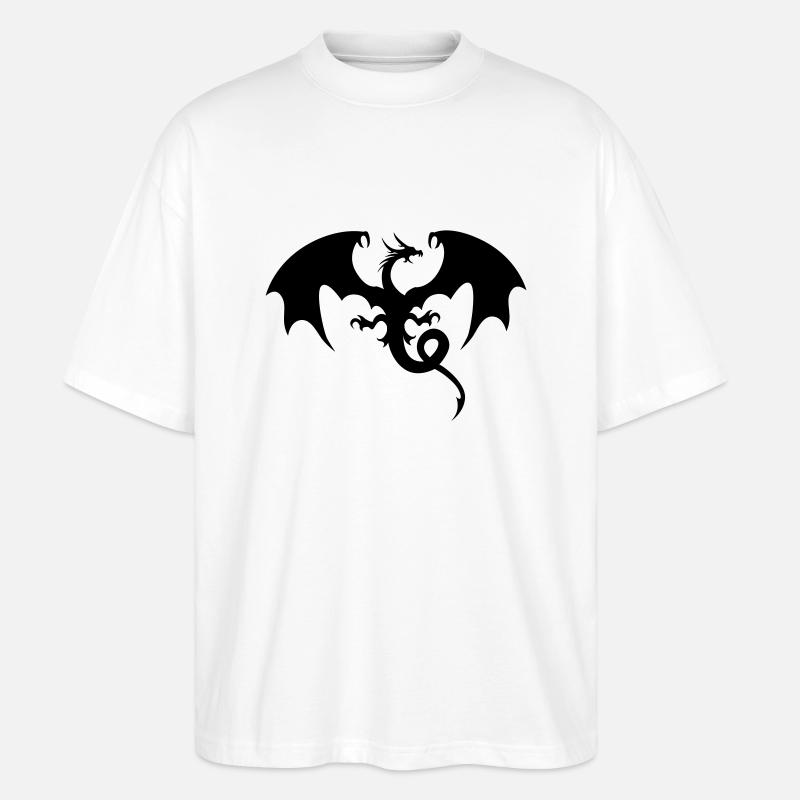 Drachen - Stanley/Stella Oversized Unisex Bio T-Shirt Blaster 2.0 - Weiß