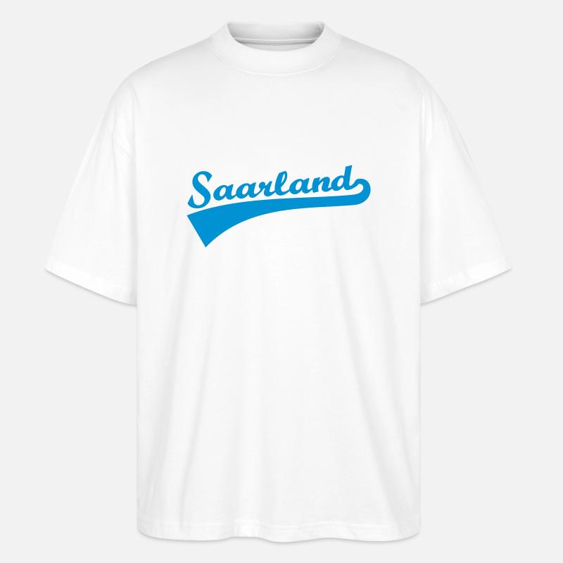 Saarland - Stanley/Stella Oversized Unisex Bio T-Shirt Blaster 2.0 - Weiß