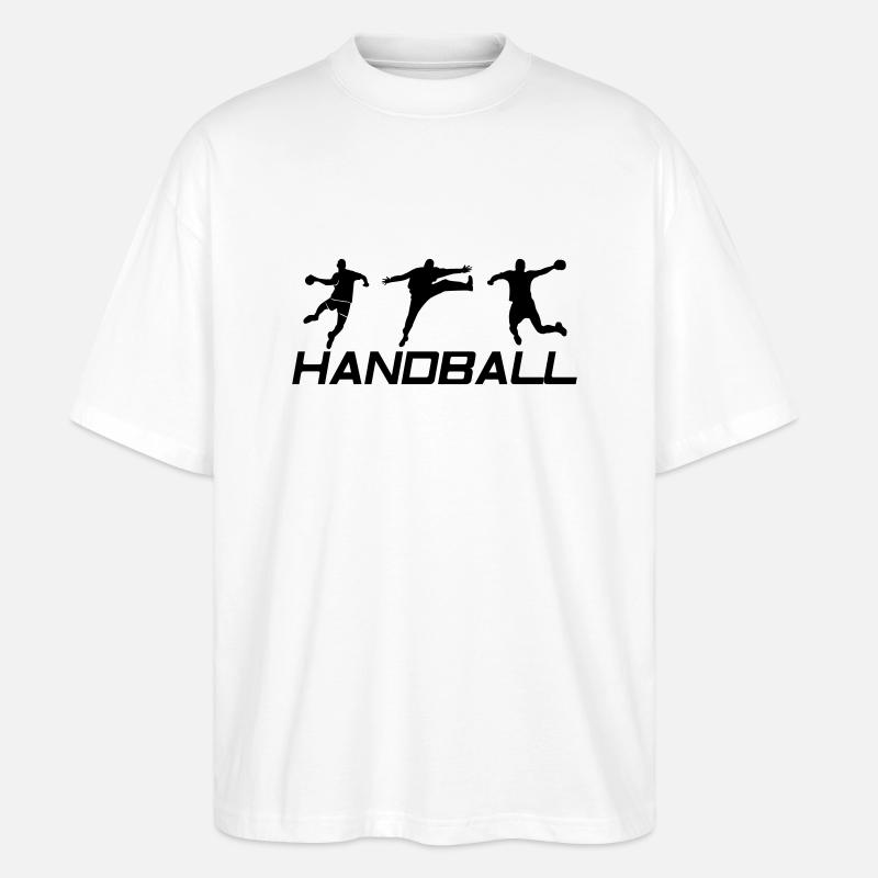 Handball Wache Heckflügel - Stanley/Stella Oversized Unisex Bio T-Shirt Blaster 2.0 - Weiß