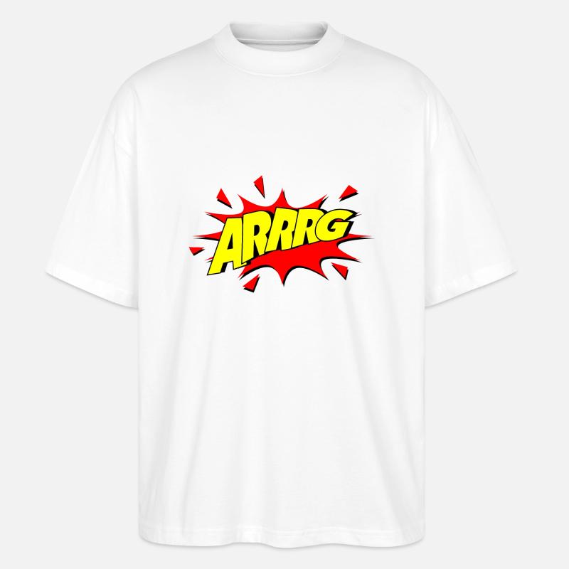 Arrg / wut / comic - Stanley/Stella Oversized Unisex Bio T-Shirt Blaster 2.0 - Weiß