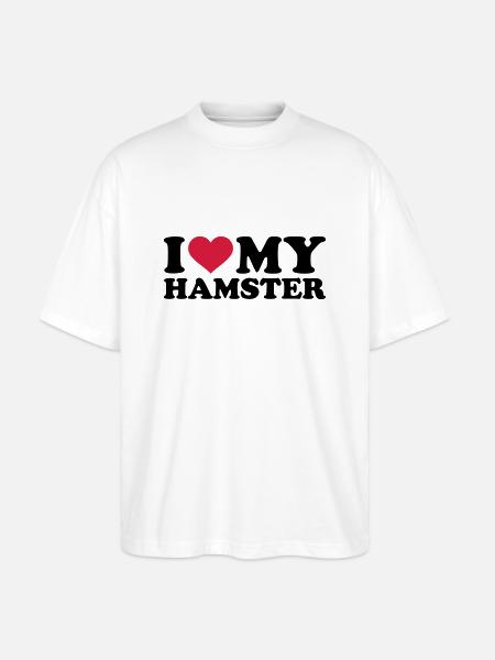 Hamster - Stanley/Stella Oversized Unisex Bio T-Shirt Blaster 2.0 - Weiß