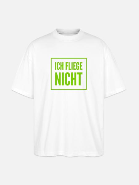 ich habe Flugangst - Stanley/Stella Oversized Unisex Bio T-Shirt Blaster 2.0 - Weiß