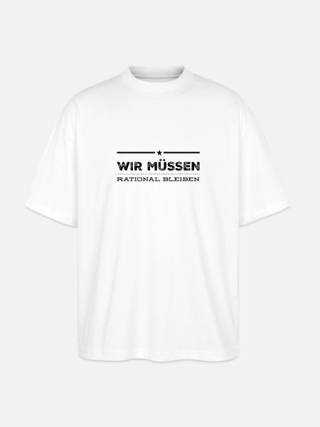 rational ist wunderbar - Stanley/Stella Oversized Unisex Bio T-Shirt Blaster 2.0 - Weiß
