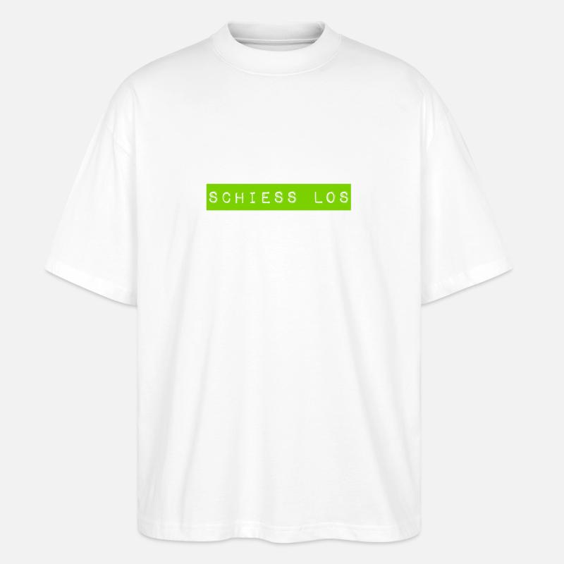 fang an - Stanley/Stella Oversized Unisex Bio T-Shirt Blaster 2.0 - Weiß