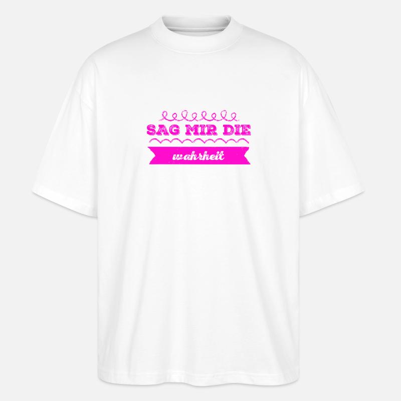 Ehrlichkeit geht immer - Stanley/Stella Oversized Unisex Bio T-Shirt Blaster 2.0 - Weiß