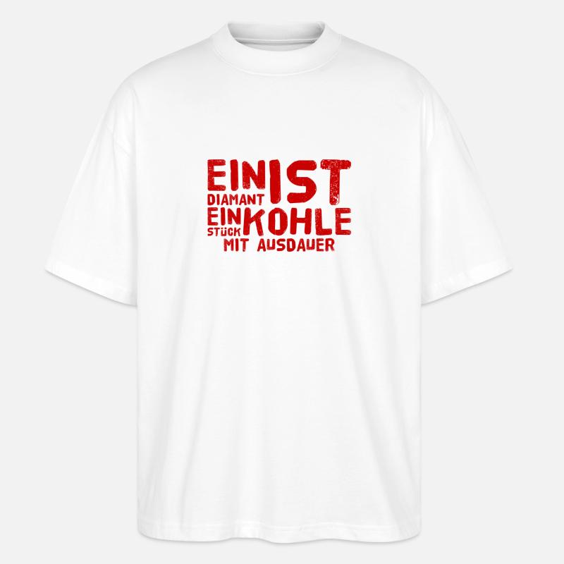 ausdauernde Kohle - Stanley/Stella Oversized Unisex Bio T-Shirt Blaster 2.0 - Weiß