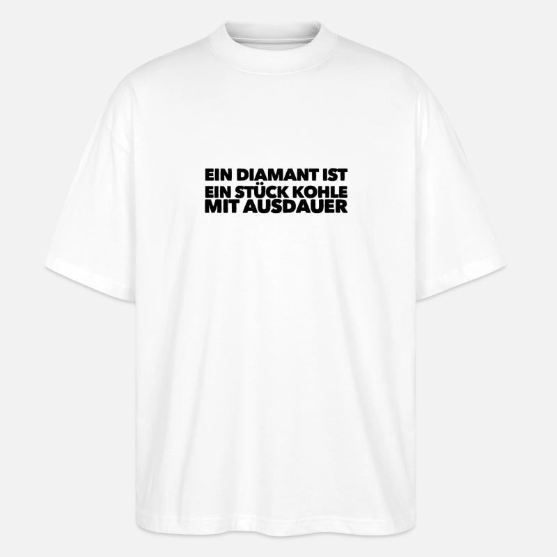 Ausdauer ist mein Ding - Stanley/Stella Oversized Unisex Bio T-Shirt Blaster 2.0 - Weiß