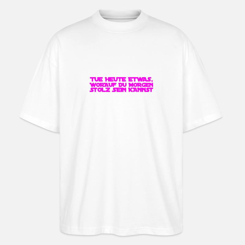 gestalte dein Leben - Stanley/Stella Oversized Unisex Bio T-Shirt Blaster 2.0 - Weiß