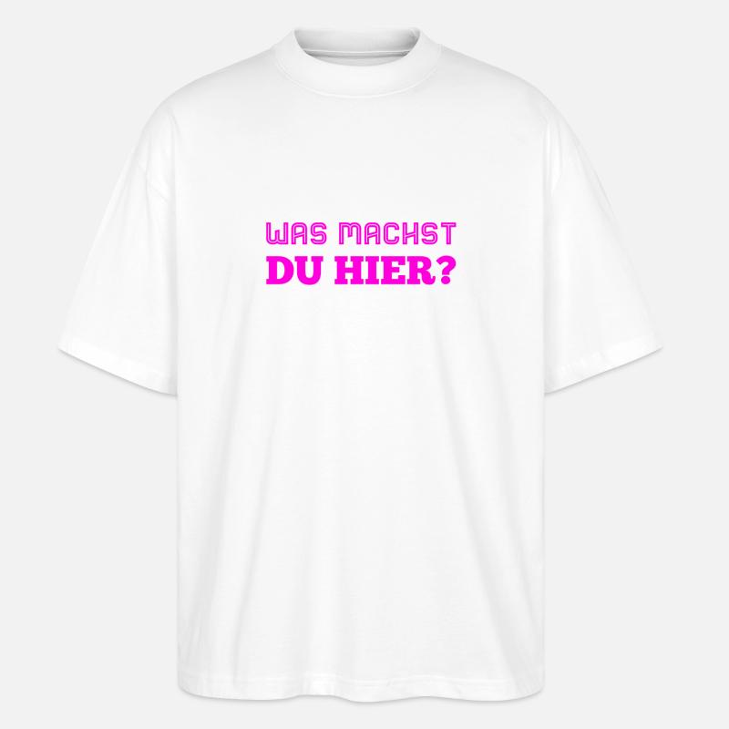 was geht ab? - Stanley/Stella Oversized Unisex Bio T-Shirt Blaster 2.0 - Weiß
