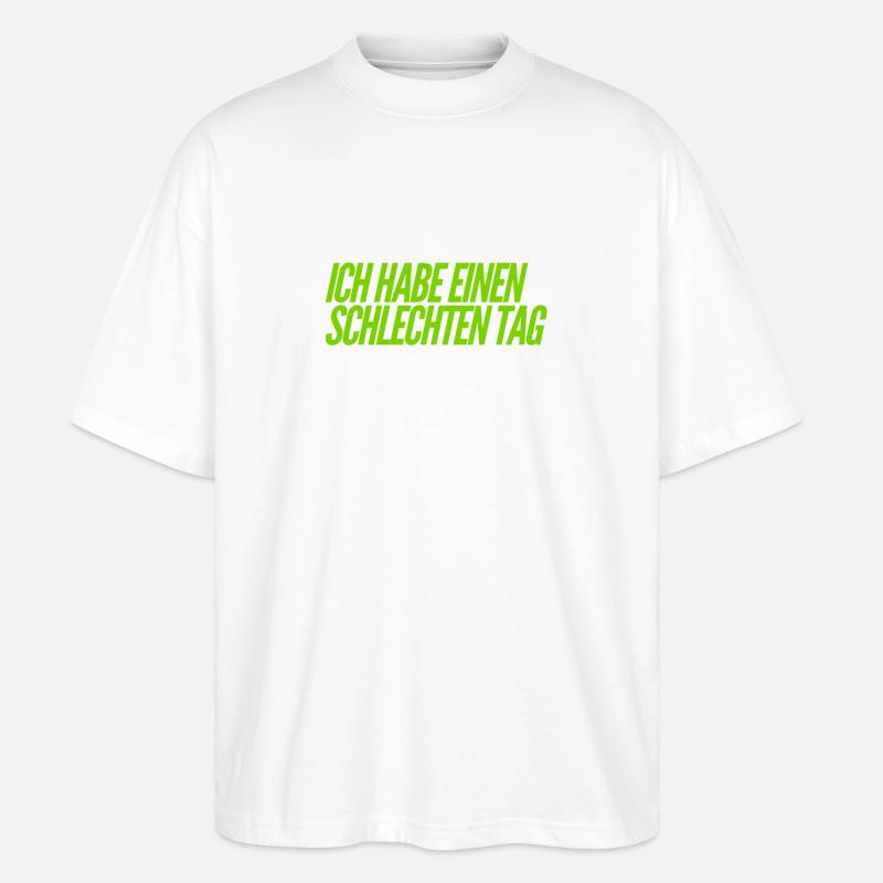 miese Stimmung - Stanley/Stella Oversized Unisex Bio T-Shirt Blaster 2.0 - Weiß