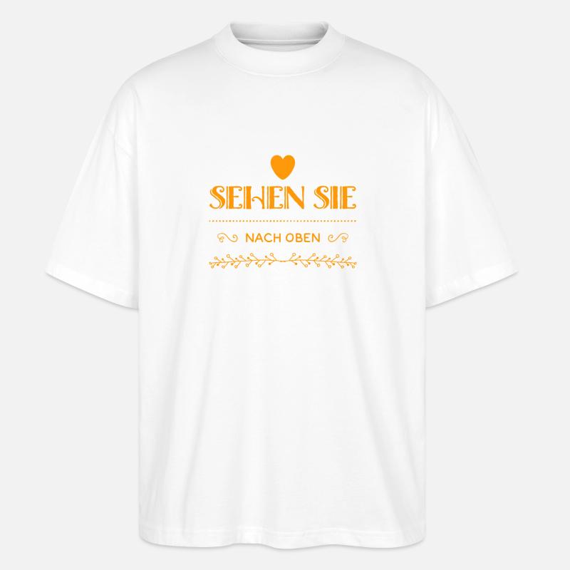 nach oben kucken - Stanley/Stella Oversized Unisex Bio T-Shirt Blaster 2.0 - Weiß