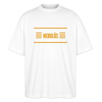 ich bin geheimnisvoll - Stanley/Stella Oversized Unisex Bio T-Shirt Blaster 2.0 - Weiß - Vorne - Alina (178cm) & Michal (187cm)