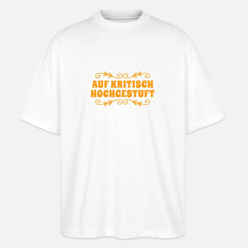 es ist kritisch - Stanley/Stella Oversized Unisex Bio T-Shirt Blaster 2.0 - Weiß