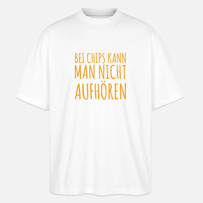 ich liebe Chips - Stanley/Stella Oversized Unisex Bio T-Shirt Blaster 2.0 - Weiß