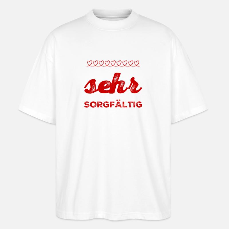 Sorgfalt geht immer - Stanley/Stella Oversized Unisex Bio T-Shirt Blaster 2.0 - Weiß