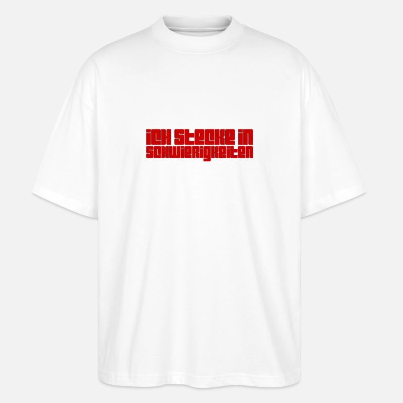 das ist schwierig - Stanley/Stella Oversized Unisex Bio T-Shirt Blaster 2.0 - Weiß