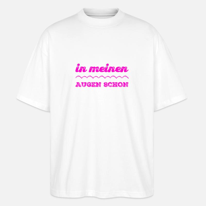 das denke ich - Stanley/Stella Oversized Unisex Bio T-Shirt Blaster 2.0 - Weiß