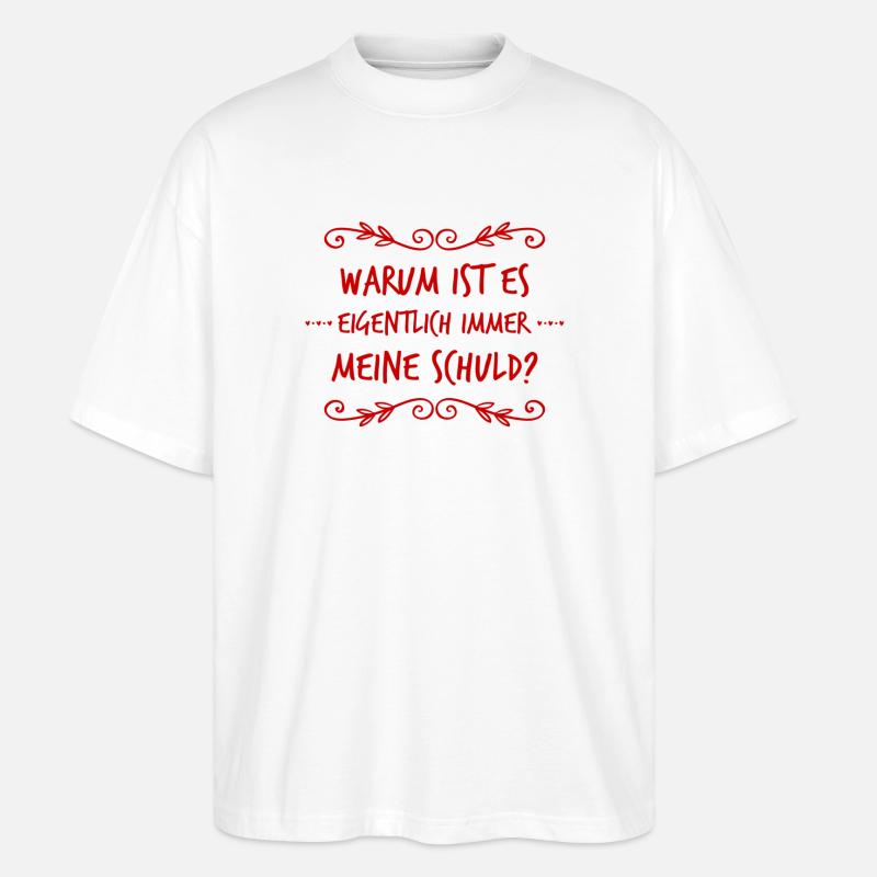 ich bin der Sündenbock - Stanley/Stella Oversized Unisex Bio T-Shirt Blaster 2.0 - Weiß