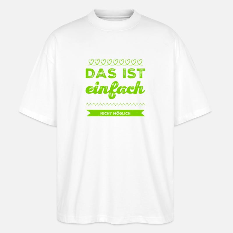 fassungslos - Stanley/Stella Oversized Unisex Bio T-Shirt Blaster 2.0 - Weiß