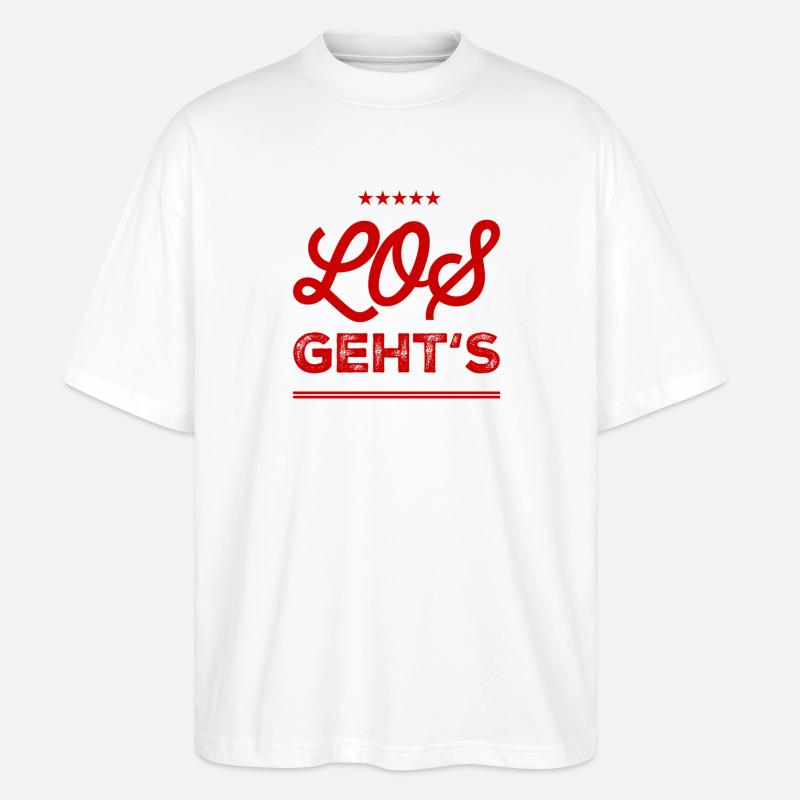 beginnen wir - Stanley/Stella Oversized Unisex Bio T-Shirt Blaster 2.0 - Weiß