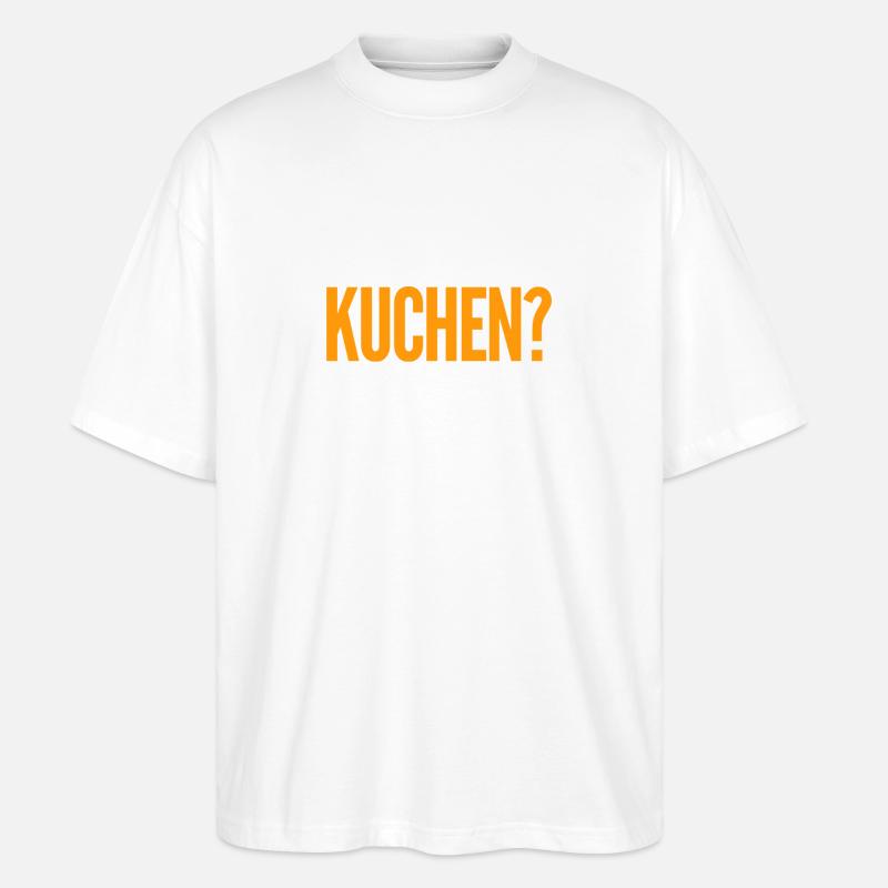 willst du Kuchen? - Stanley/Stella Oversized Unisex Bio T-Shirt Blaster 2.0 - Weiß